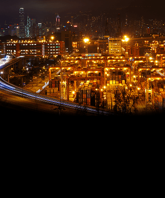 Hong Kong harbour at night